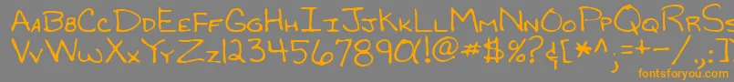 RandyRegular Font – Orange Fonts on Gray Background