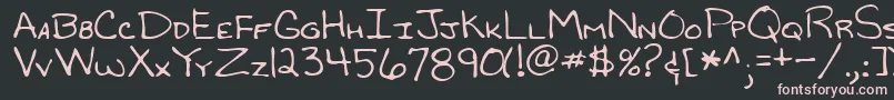 RandyRegular Font – Pink Fonts on Black Background