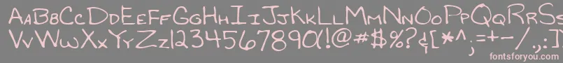 RandyRegular Font – Pink Fonts on Gray Background