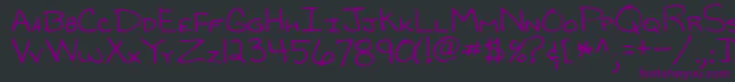 Шрифт RandyRegular – фиолетовые шрифты на чёрном фоне