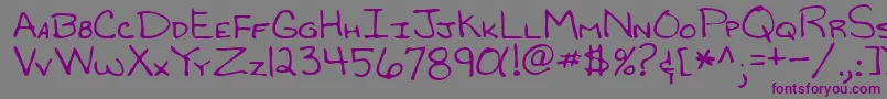 Шрифт RandyRegular – фиолетовые шрифты на сером фоне