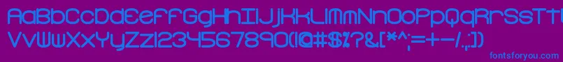 フォントFreaktur – 紫色の背景に青い文字