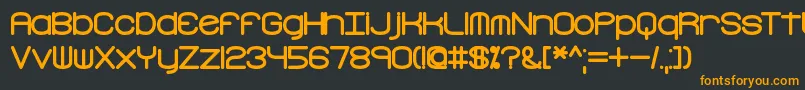 フォントFreaktur – 黒い背景にオレンジの文字