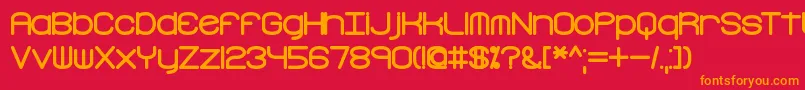 フォントFreaktur – 赤い背景にオレンジの文字