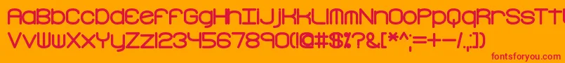 フォントFreaktur – オレンジの背景に赤い文字