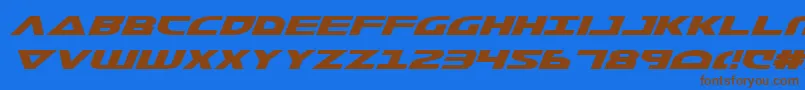Morsenkv2i Font – Brown Fonts on Blue Background
