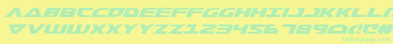 Morsenkv2i Font – Green Fonts on Yellow Background