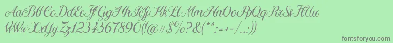 Sewstain Font – Gray Fonts on Green Background