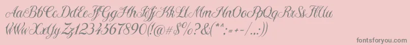 Sewstain Font – Gray Fonts on Pink Background