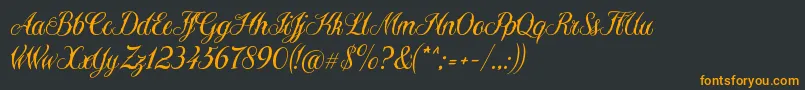 Шрифт Sewstain – оранжевые шрифты на чёрном фоне