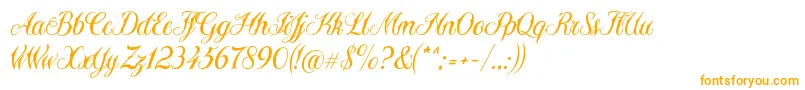 Sewstain Font – Orange Fonts on White Background