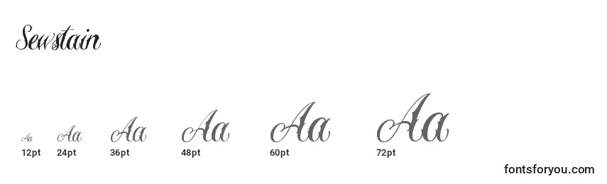 Sewstain Font Sizes