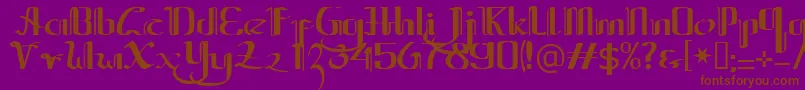 Jawapalsu Font – Brown Fonts on Purple Background