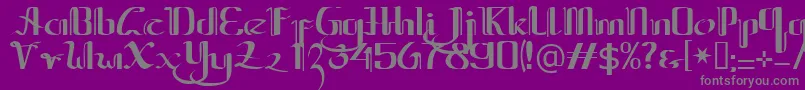 Jawapalsu-Schriftart – Graue Schriften auf violettem Hintergrund