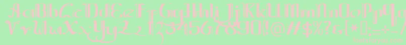 Jawapalsu Font – Pink Fonts on Green Background