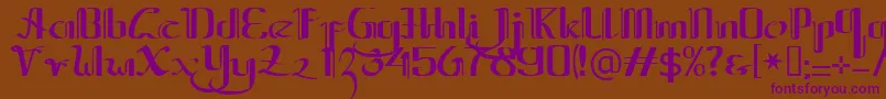 Jawapalsu Font – Purple Fonts on Brown Background