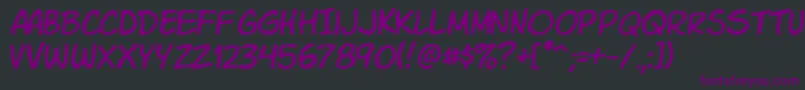 KomikaSlim Font – Purple Fonts on Black Background