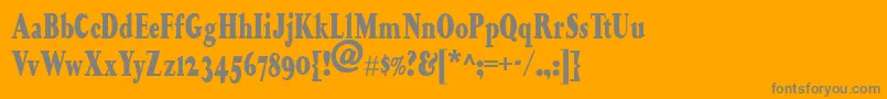 Happy Campers Nf Font – Gray Fonts on Orange Background