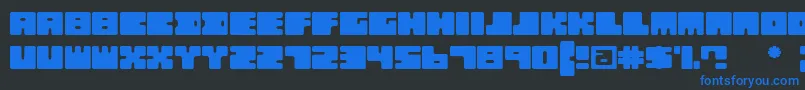 QBo Font – Blue Fonts on Black Background