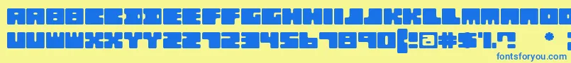 QBo Font – Blue Fonts on Yellow Background