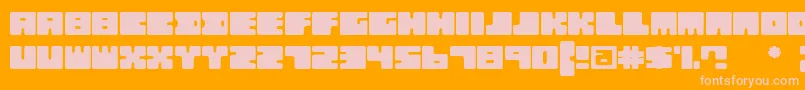 フォントQBo – オレンジの背景にピンクのフォント
