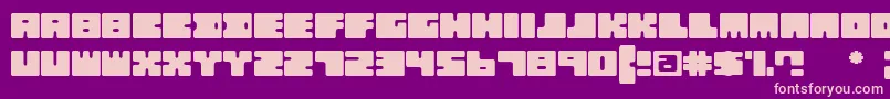 QBo Font – Pink Fonts on Purple Background