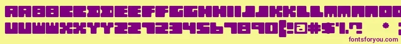 QBo Font – Purple Fonts on Yellow Background