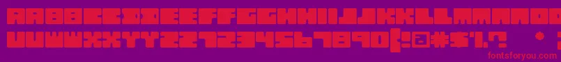 QBo Font – Red Fonts on Purple Background