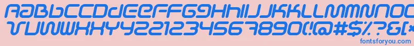 SciFiedItalic Font – Blue Fonts on Pink Background