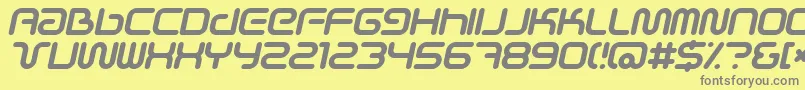 SciFiedItalic Font – Gray Fonts on Yellow Background