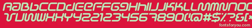 SciFiedItalic Font – Green Fonts on Red Background