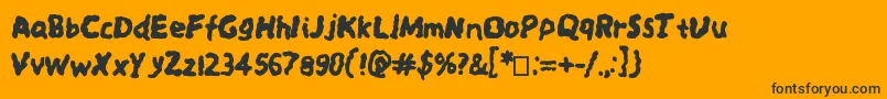 Spookysquiggles Font – Black Fonts on Orange Background