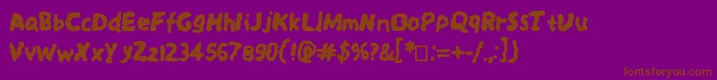 fuente Spookysquiggles – Fuentes Marrones Sobre Fondo Morado
