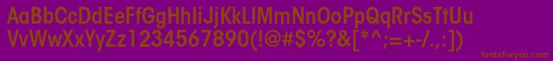 Шрифт ItcavantgardestdDemicn – коричневые шрифты на фиолетовом фоне
