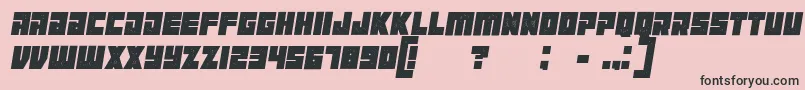 ManiacgrungedItalic Font – Black Fonts on Pink Background