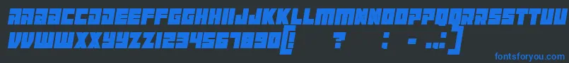 ManiacgrungedItalic Font – Blue Fonts on Black Background