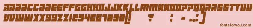 ManiacgrungedItalic Font – Brown Fonts on Pink Background