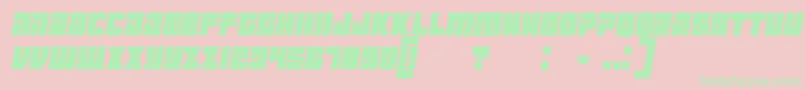 ManiacgrungedItalic Font – Green Fonts on Pink Background