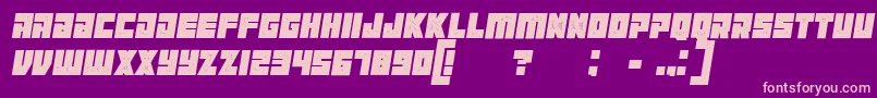 ManiacgrungedItalic Font – Pink Fonts on Purple Background