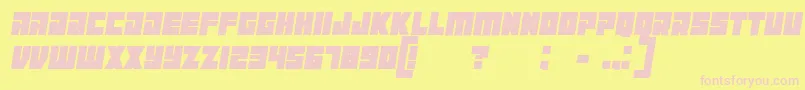 ManiacgrungedItalic Font – Pink Fonts on Yellow Background