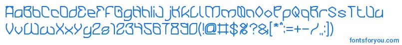 BambooChopsticksBold Font – Blue Fonts on White Background