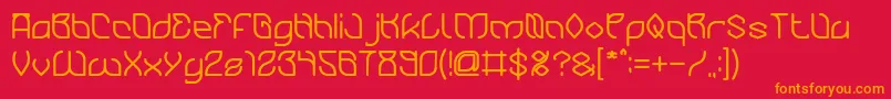 BambooChopsticksBold Font – Orange Fonts on Red Background