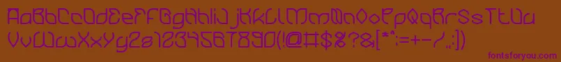 BambooChopsticksBold Font – Purple Fonts on Brown Background