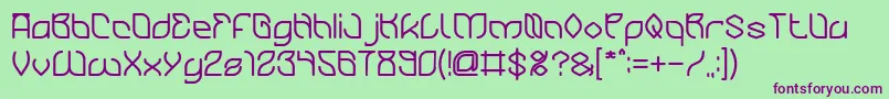 BambooChopsticksBold Font – Purple Fonts on Green Background