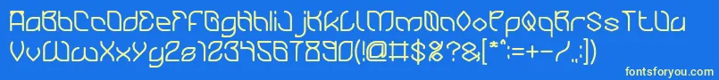 BambooChopsticksBold Font – Yellow Fonts on Blue Background