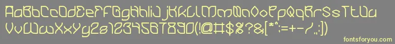 BambooChopsticksBold Font – Yellow Fonts on Gray Background