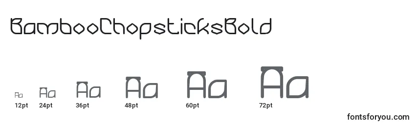 BambooChopsticksBold Font Sizes