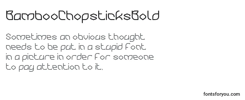 BambooChopsticksBold Font