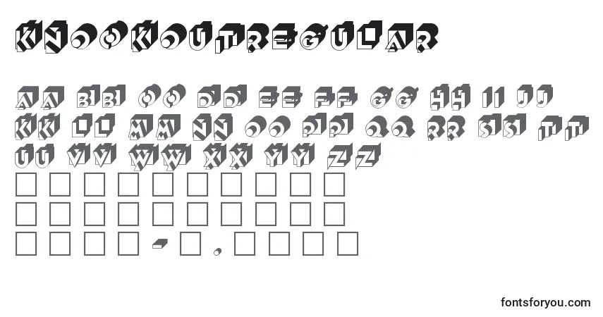 Czcionka KnockoutRegular – alfabet, cyfry, specjalne znaki