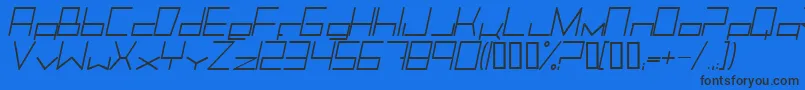 Trancemili Font – Black Fonts on Blue Background